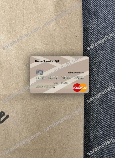 USA Bank of America bank mastercard photolook front